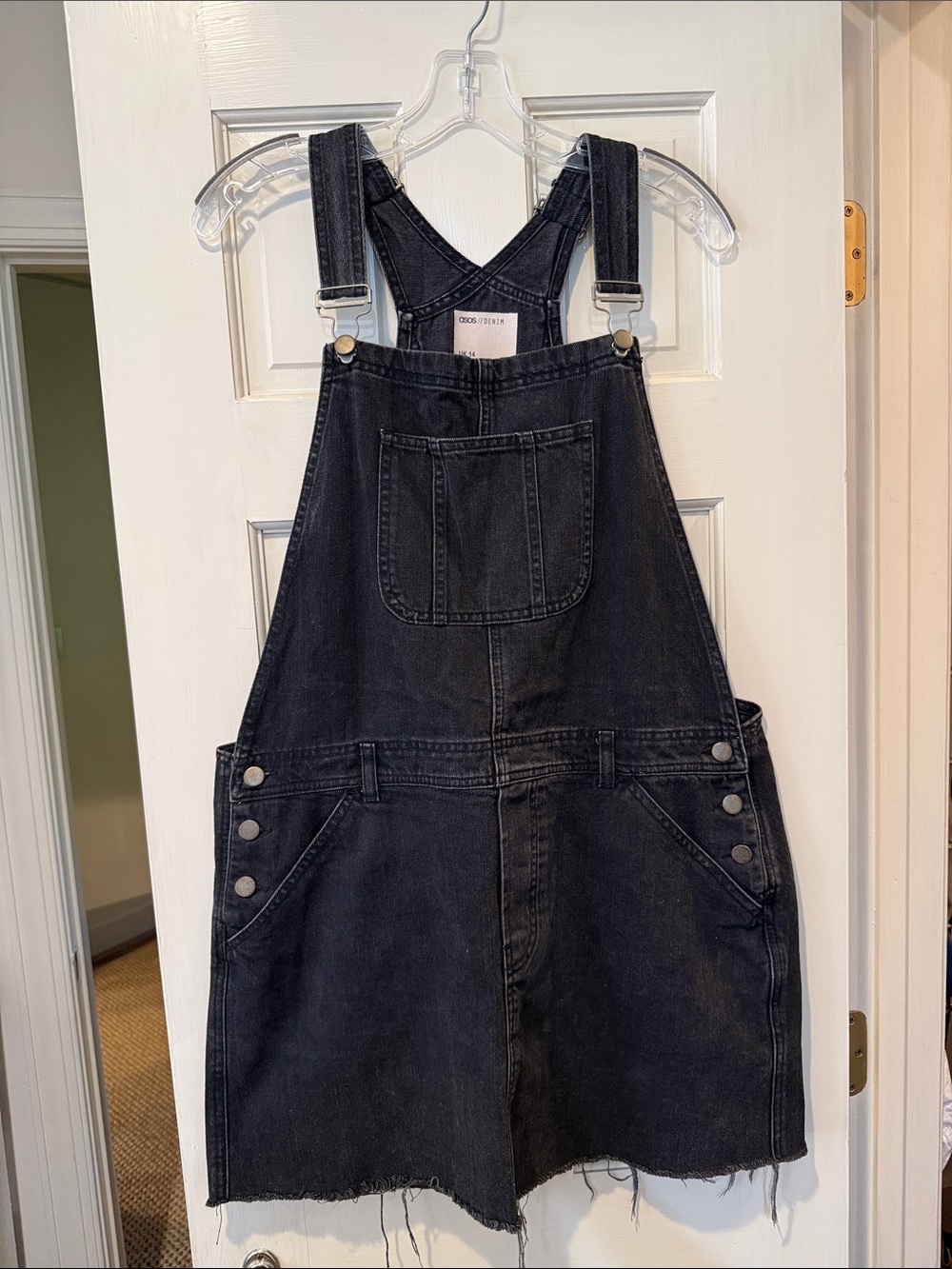 Black Denim Overall dress